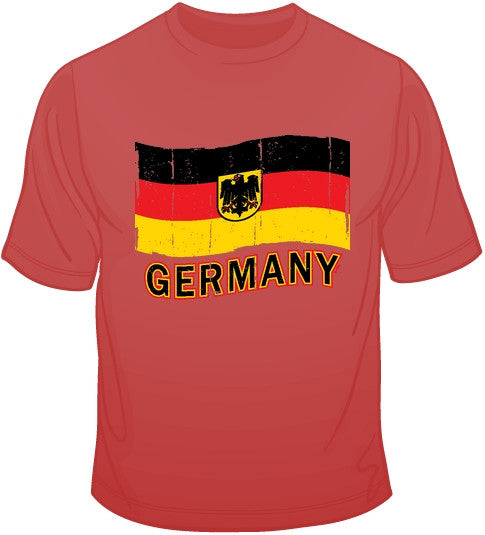 Deutschland in German Flag - Deutschland Flagge - T-Shirt