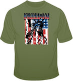 Freedom Flag w/ Lady Liberty T Shirt